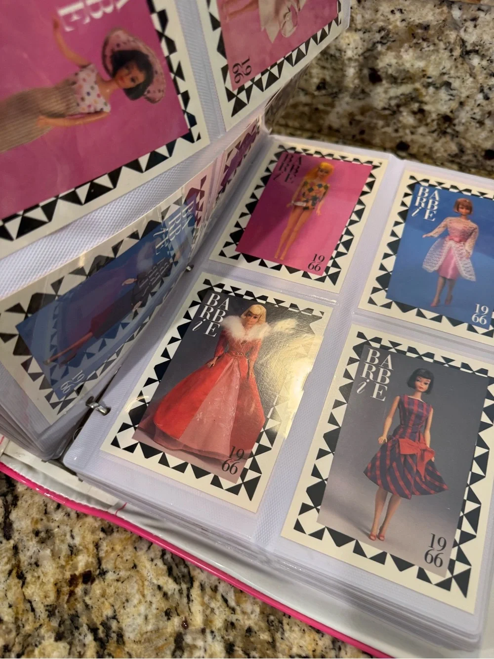 Barbie trading card lot with album